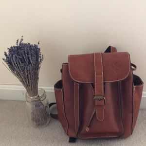 authentic leather backpack